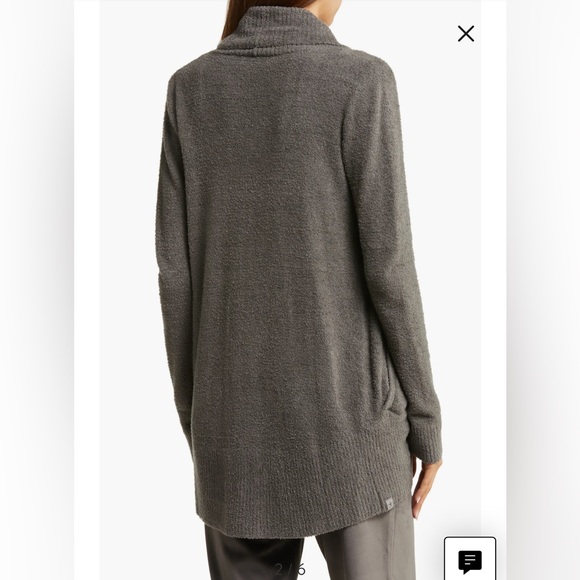 Barefoot‎ Dreams CozyChic Lite SOFT Dark Brown Open Cardigan, Women’s Medium. - Picture 3 of 8